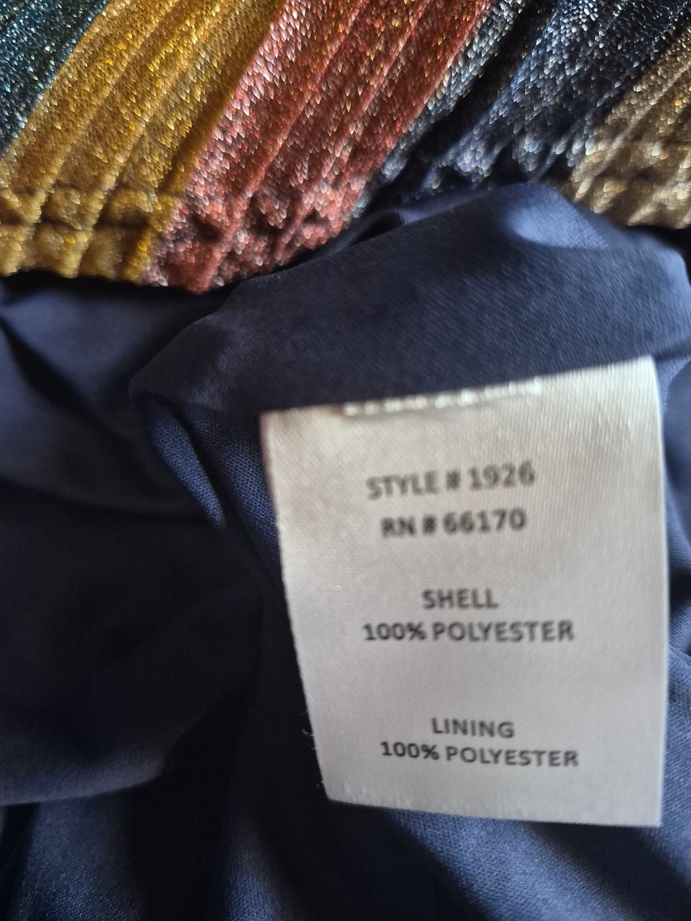 Hutch Multicolor Metallic Stripe Midi Dress. Has Pockets! - Picture 2 of 7